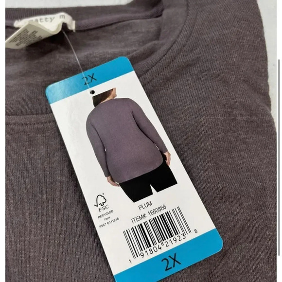 Matty M Lightweight  Crewneck Tunic Top Blue XL - Picture 11 of 12